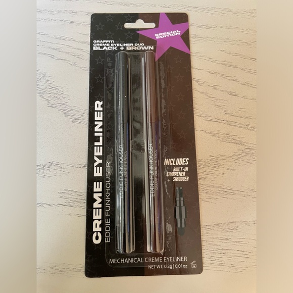 Eddie Funkhouser - NWT | Double Impact: Twin Crème Eyeliner Set - Black & Brown - Picture 6 of 6